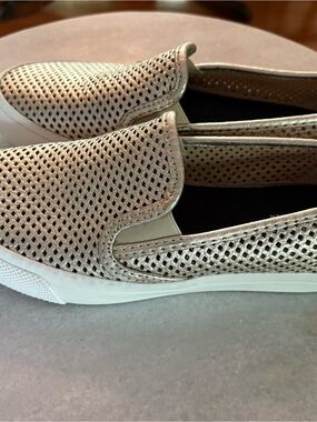 Walk on Sunshine in these Gold Sperry Slip-Ons
